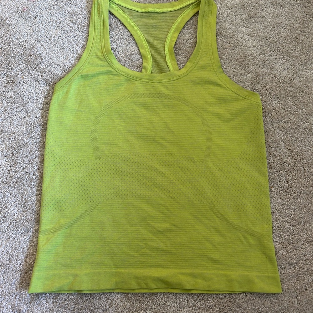 lululemon athletica serpentine yellow Racerback Tank top